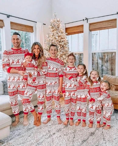 Christmas Family Pajamas Set Adult Kid Sleepwear 2PCS Family Pyjamas Sets