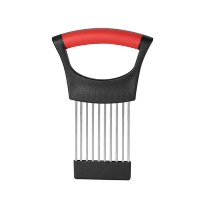 Stainless Steel Onion Cutter Holder Food Slicers Assistant Tomato Onion Slicer