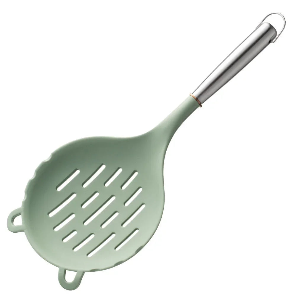 1Pcs Silicone Food Strainer Colander Spoon Gadget Creative Cooking Spatula Large Colander Soup Strainer Household Kitchen Tool
