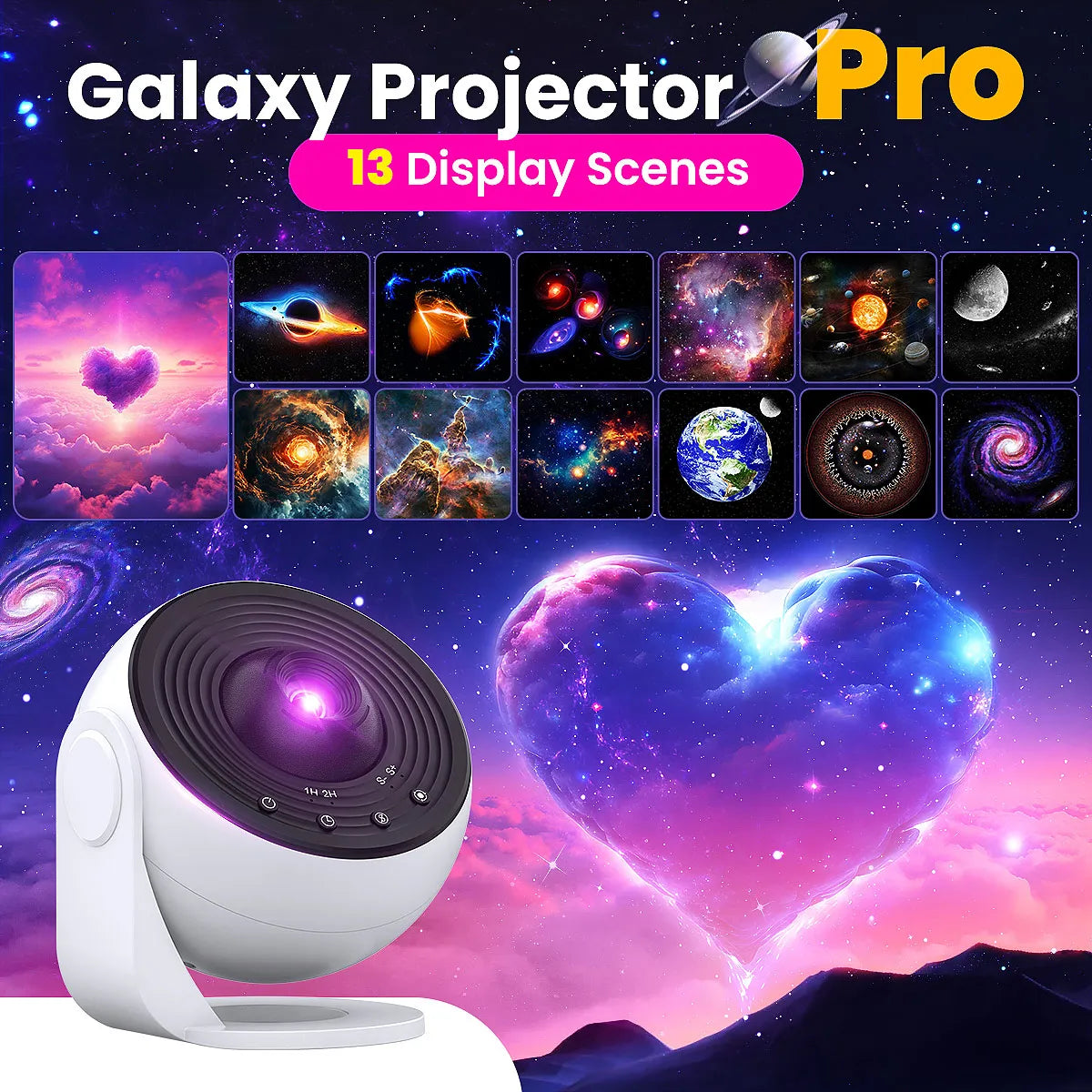 HD Image Planetarium Galaxy Starry Projector Pro Version Larger LED Light