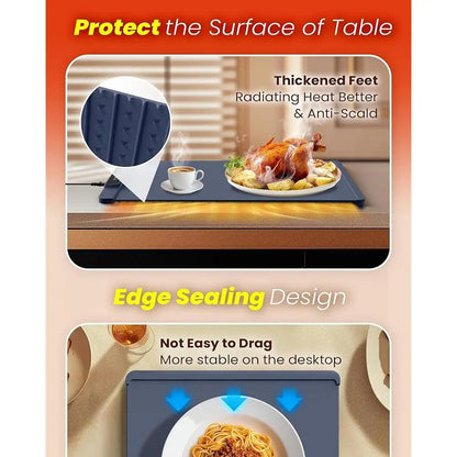 Electric Food Warming Mat Fast Heating Silicone Buffet Heating Tray
