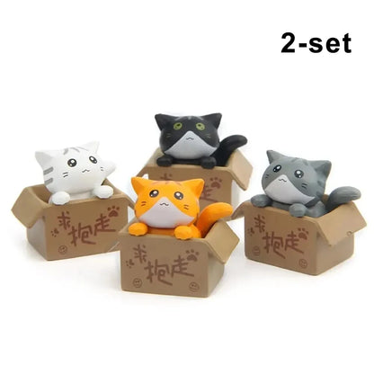 Mini Cat Ornament Garden Kitten Statue Gift For Kids Children Home Decoration