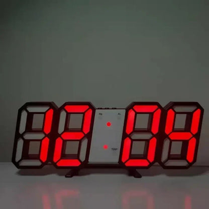 3D  LED Digital Alarm Clock Wall Clock Times Date Temperature Suitable for Home Kitchen