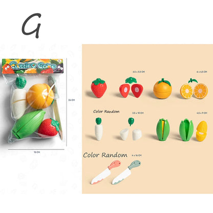 Children Pretend Play Cooking Toys Simulation Food Fruit Vegetable Kitchen Toys