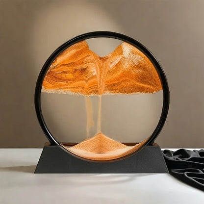 Modern Automatic Flip-Over Hourglass Deep Blue & Black Modern Tabletop Decor No Electricity Needed Perfect Desk Decor