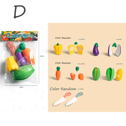 Children Pretend Play Cooking Toys Simulation Food Fruit Vegetable Kitchen Toys