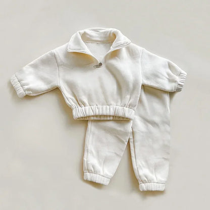 Children Clothes Sets Kids Sportswear Suits for Children Warm Autumn Winter Fleece Sweatshirt + Pant Kids Boy Girl Outfit
