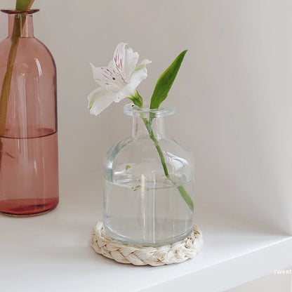 Nordic Glass Vase Transparent Small Flower Pot Ornament Hydroponic