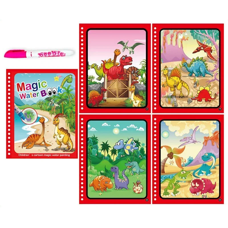 Children Early Education Toys Magical Book with Pen Water Drawing  Toys