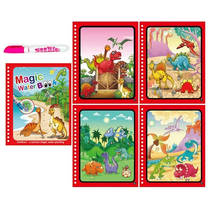 Children Early Education Toys Magical Book with Pen Water Drawing  Toys