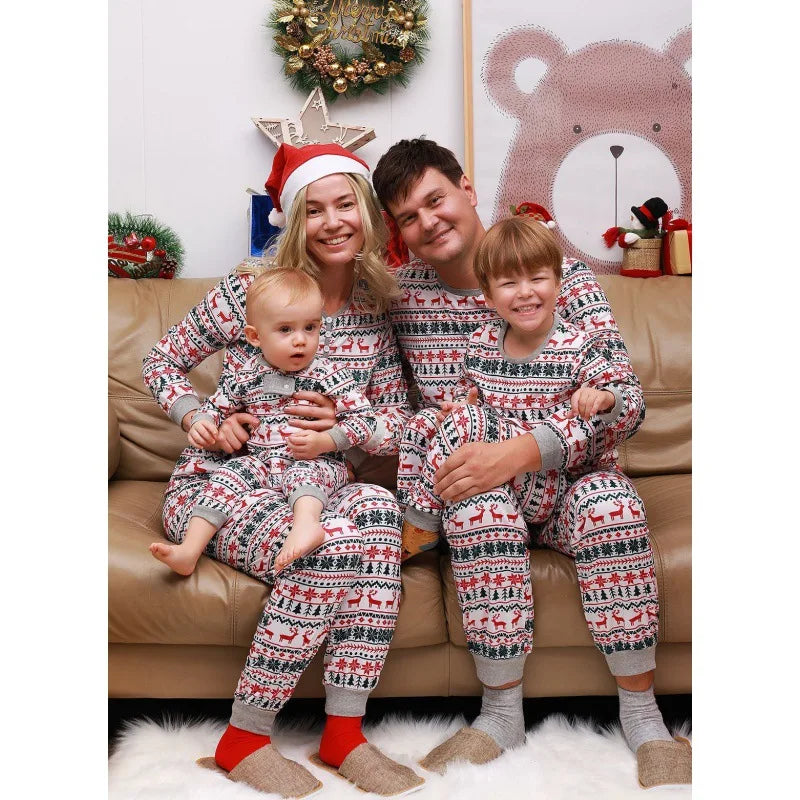 Christmas Family Pajamas Set Adult Kid Sleepwear 2PCS Family Pyjamas Sets