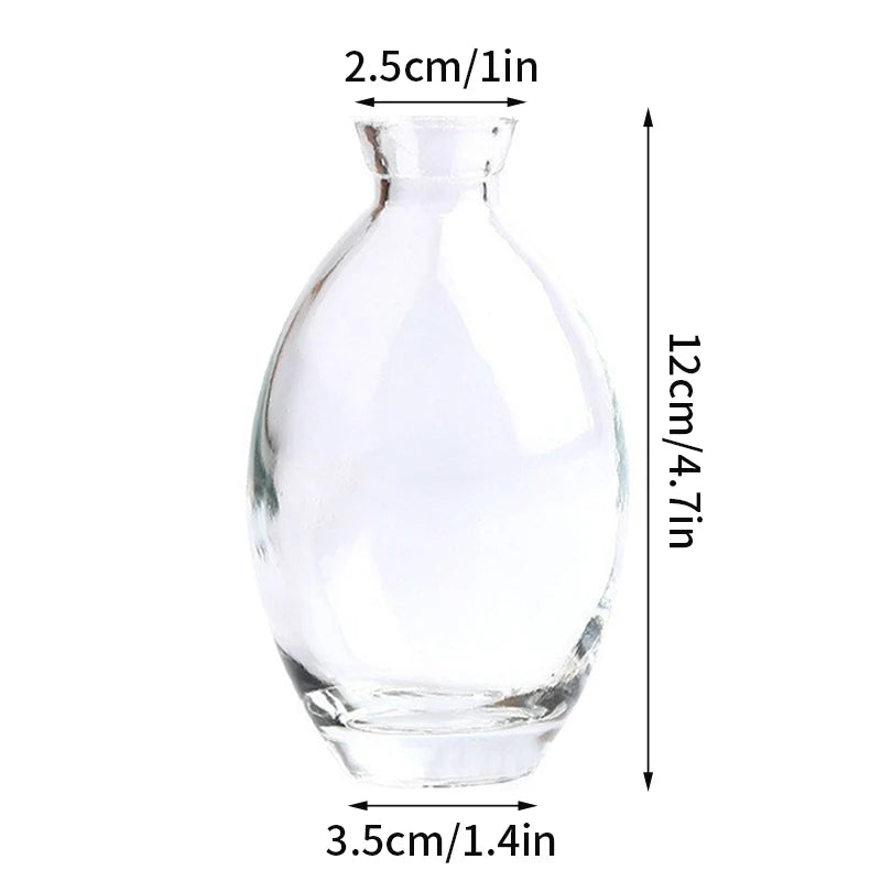 Nordic Glass Vase Transparent Small Flower Pot Ornament Hydroponic