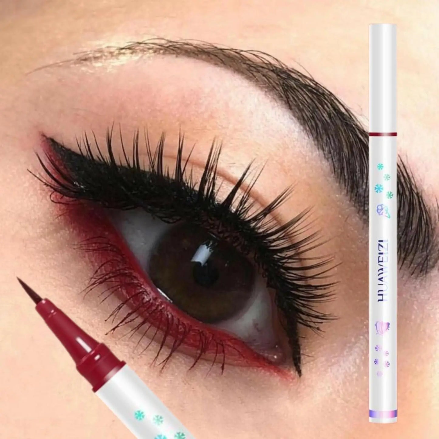 Red Matte Eyeliner Pencil Long Lasting Eye Makeup Liquid Eyeliner