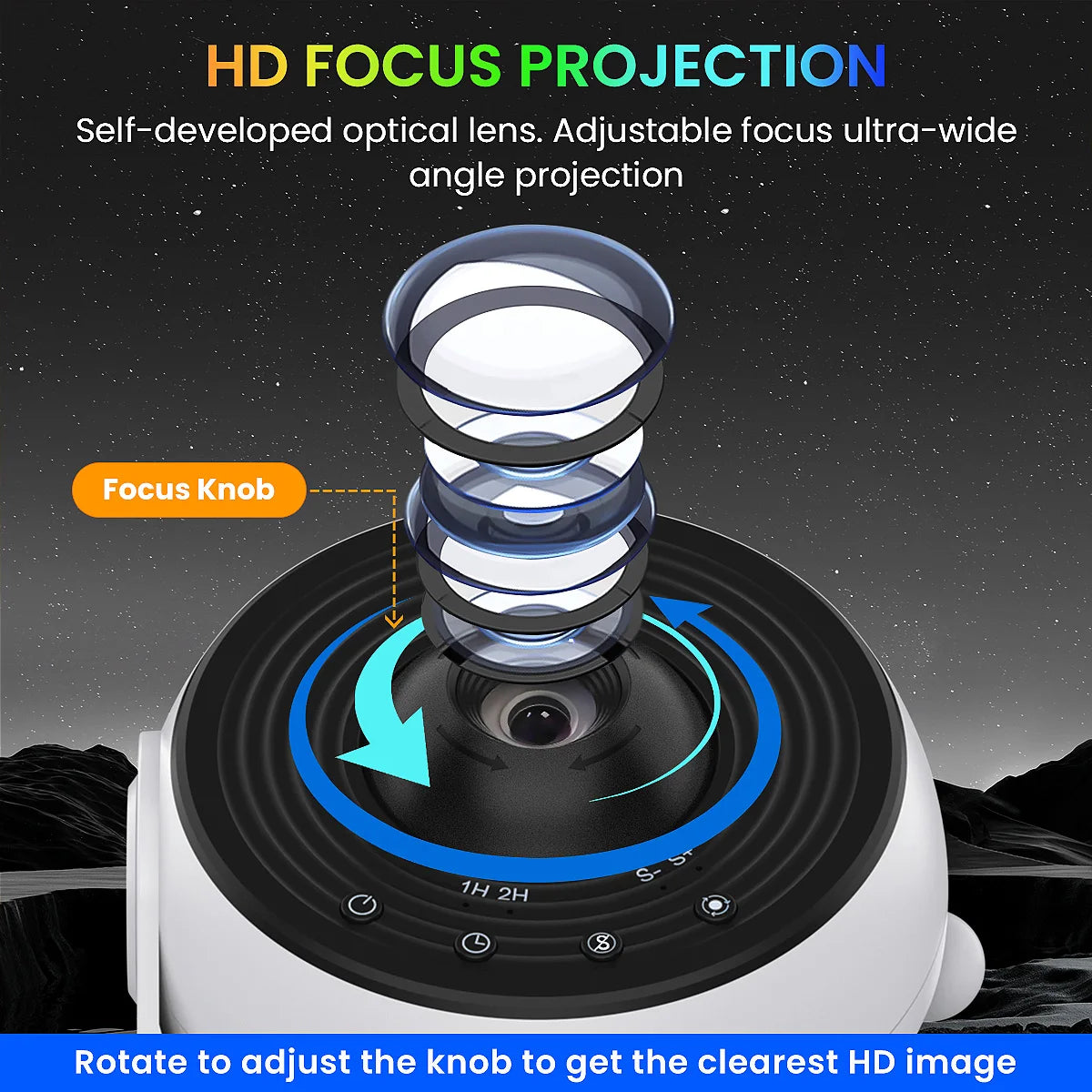 HD Image Planetarium Galaxy Starry Projector Pro Version Larger LED Light