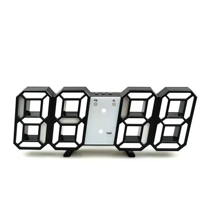 3D  LED Digital Alarm Clock Wall Clock Times Date Temperature Suitable for Home Kitchen