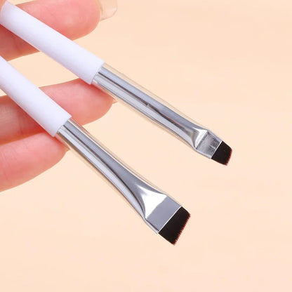 Eyeliner Eyebrow Brush Angled Flat Head Fiber Hair Brow Contour Eyeliner