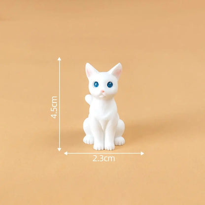 Cute Simulation Color Cat Figurines DIY Gift Small Vase Miniature Decoration