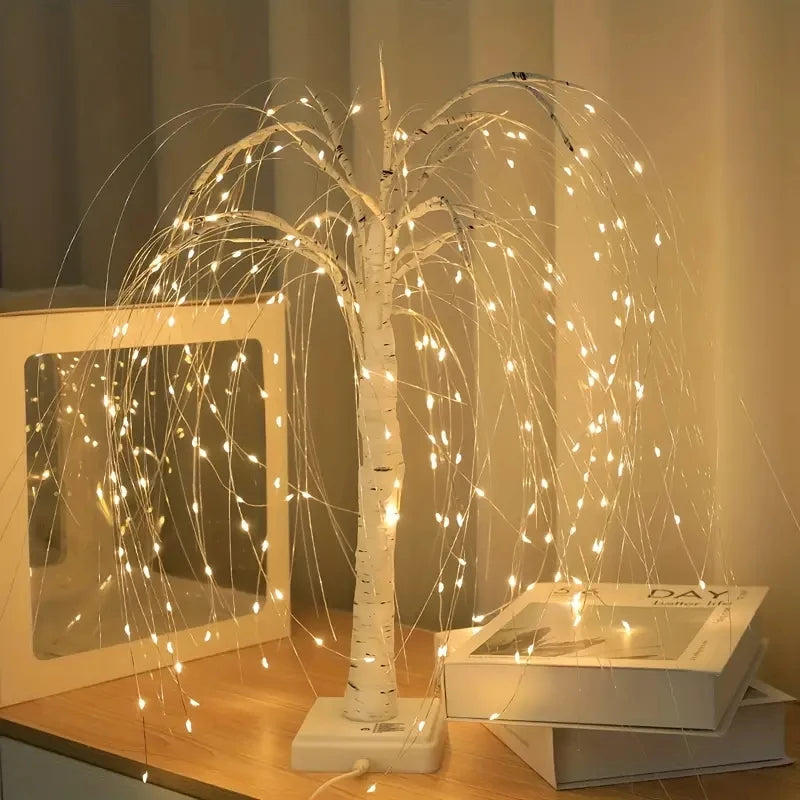 Willow Night Light 192 LED Table Lamp 8 Modes Battery And USB Use Tree Lights