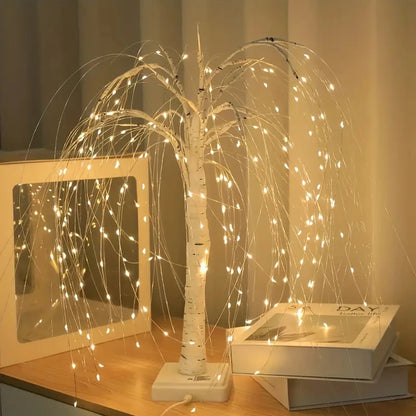 Willow Night Light 192 LED Table Lamp 8 Modes Battery And USB Use Tree Lights