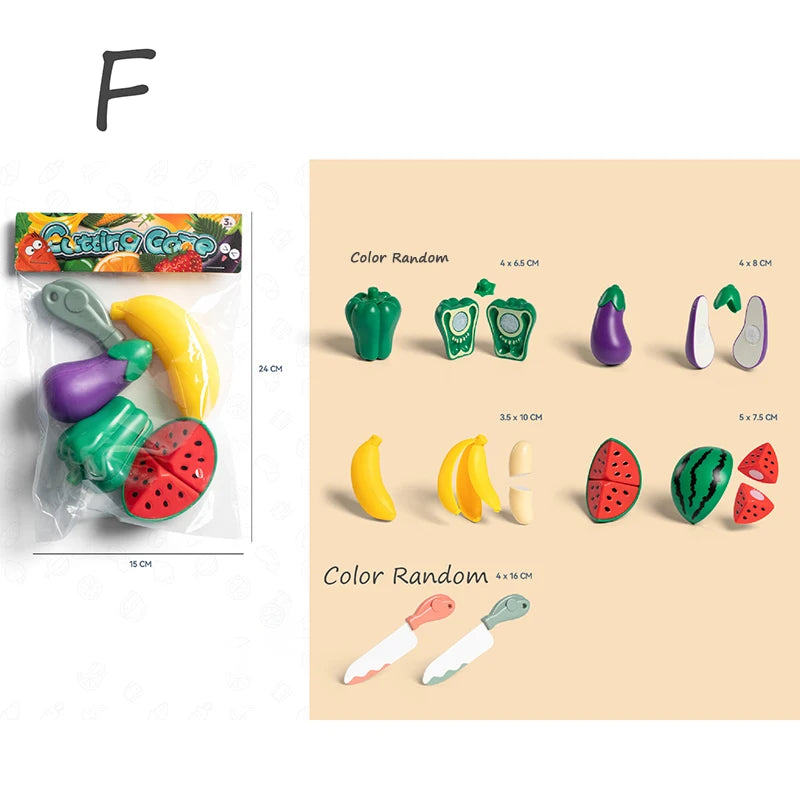 Children Pretend Play Cooking Toys Simulation Food Fruit Vegetable Kitchen Toys
