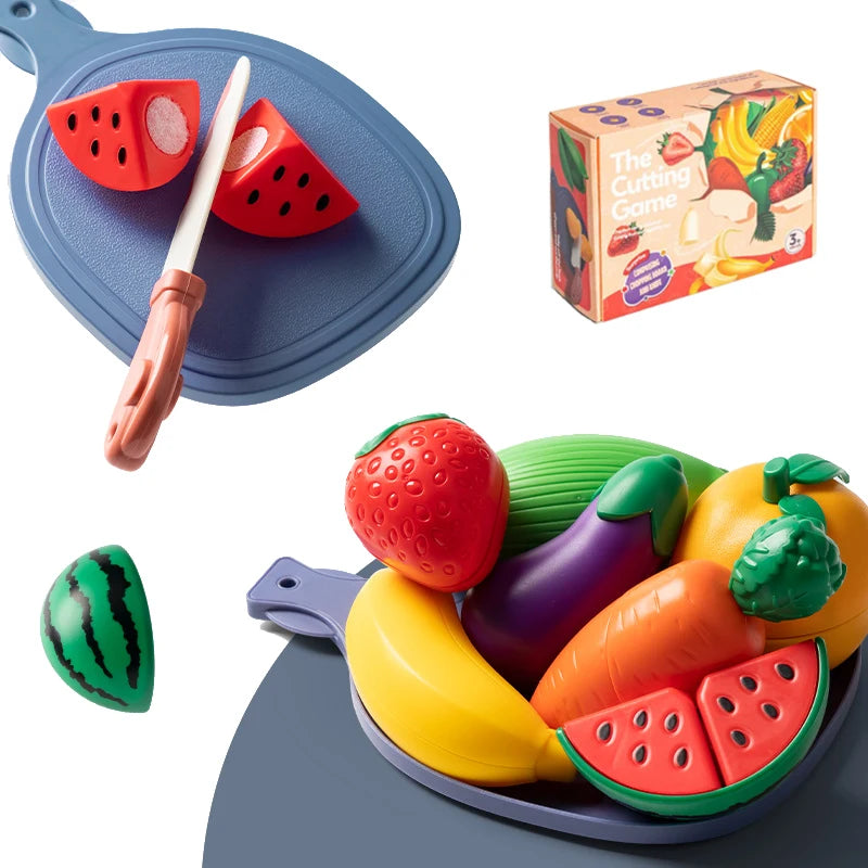 Children Pretend Play Cooking Toys Simulation Food Fruit Vegetable Kitchen Toys